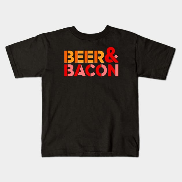 Beer & Bacon Kids T-Shirt by Tamnoonog